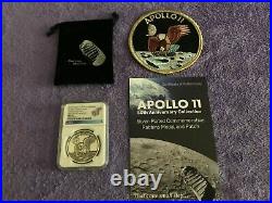 1969-2019 Apollo 11 Robbins Restrke Medal 1oz Silver-Plt Medal NGC MS70 FDP