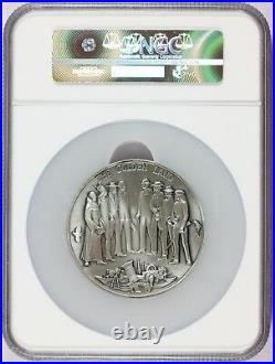 1969 U. S. California Bicentennial 63mm Silver Medal by MACO NGC MS 67