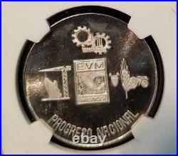 1970 MEXICO SILVER GROVE 1094a 9TH EXECUTIVES CONVENTION NGC MS 68 FINEST KNOWN