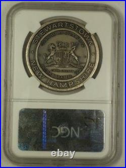 1970 NY Sterling 39mm Silver Medal Stewartstown 200th Anniversary NGC MS-67 #101