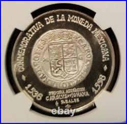 1971 MEXICO SILVER GROVE 1102a FIRST COINAGE 4 REALES NGC MS 66 FROSTY MEDAL