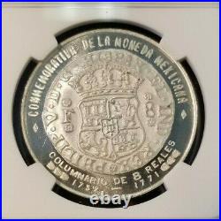 1972 Mexico Silver 1732 Philip V 8 Reales Pillar Dollar Ngc Ms 67 Top Pop
