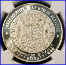 1972 Mexico Silver Medal 1732 Philip V 8 Reales Pillar Dollar Ngc Ms 67 Top Pop