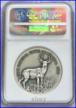 1972 Silver Kings Canyon National Park Medallic Arts Co. Medal Ngc Mint State 67