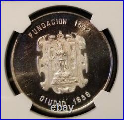 1973 Mexico Silver Medal San Luis Potosi City Hall Ngc Ms 64 Ano De Juarez Rare