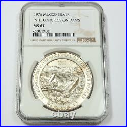 1976 NGC MS 67 MEXICO Silver Medal International Congress on Dams Item #45372A