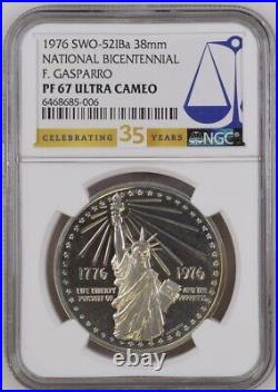 1976 National Bicentennial Silver Medal Statue of Liberty NGC PF67 UltraCam