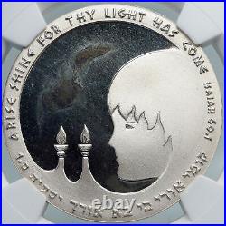 1978 ISRAEL State BAT MITZVAH Woman Coming of Age SILVER Religious Medal i87904