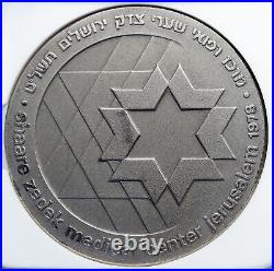 1978 ISRAEL Vintage SHAARE ZEDEK MEDICAL CENTER Old Silver Medal NGC i89344