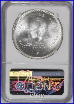 1979Mo 1 ONCE MEXICO MEDALLIC-SILVER TYPE-III KM#M49b. 3 NGC MS-65 HIGH-GRADES