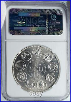 1980 EUROPE European Currency Unit Fantasy Proof-Like Silver ECU Coin NGC i87822