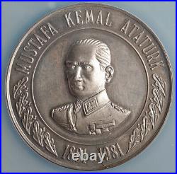 1981, Turkey (Republic). Large Mustafa Kemal Atatürk Medal. Rare! NGC MS-66