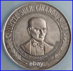 1981, Turkey (Republic). Large Mustafa Kemal Atatürk Medal. Rare! NGC MS-66