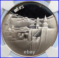 1984 ISRAEL Athlete BETHLEHEM Vintage Proof Silver OLD Israeli Medal NGC i105956
