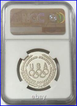 1988 Silver USA Olympics 1/2 Oz Medal By Salvador Dali Archery Ngc Mint State 67