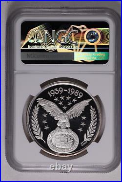 1989 Central States Numismatic Society Silver 50 Anniversary Medal NGC PF 67 UC