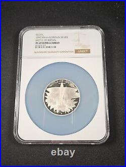 1990 Great Britain Battle of Britain 50mm Sterling Silver Medal NGC PF 69 UC