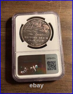 1992 Daytona Beach Coin Club 25th Coin Show 1oz. 999 Silver Medal NGC MS 65 PL
