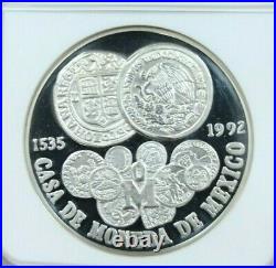 1992 Mexico Silver Medal Splendor Of 30 Centuries Ngc Pf 64 Ultra Cameo Scarce