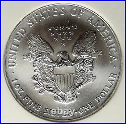 2007 USA US Walking Liberty BALD EAGLE Silver Medal Coin GEM UNC NGC i113449