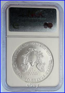 2008 USA US Walking Liberty BALD EAGLE Silver Medal Coin GEM UNC NGC i113457