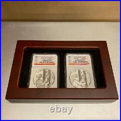 2011 P/W Silver September 11 Memorial 9/11 10th Anniv. Medals in Display Case