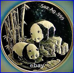 2013 5oz Silver China Panda Medal Long Beach Coin Expo Proof NGC PF69 UC