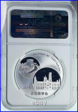 2014 CHINA Official 1oz Silver Mint Medal Coin PANDA Smithsonian NGC Coin i86660