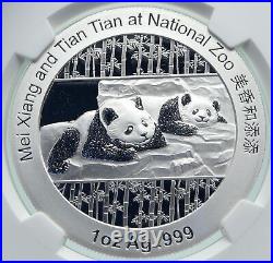 2014 CHINA Official 1oz Silver Mint Medal Coin PANDA Smithsonian NGC Coin i86664