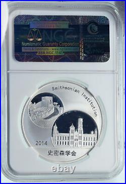 2014 CHINA Official 1oz Silver Mint Medal Coin PANDA Smithsonian NGC Coin i86666