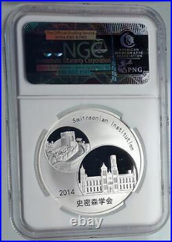 2014 CHINA Official 1oz Silver Mint Medal Coin PANDA Smithsonian NGC Coin i90668