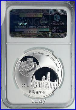 2014 CHINA Official 1oz Silver Mint Medal Coin PANDA Smithsonian NGC Coin i90671