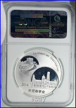 2014 CHINA Official 1oz Silver Mint Medal Coin PANDA Smithsonian NGC Coin i90675