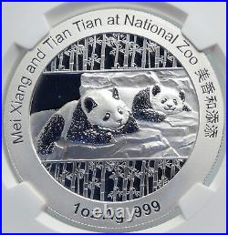 2014 CHINA Official 1oz Silver Mint Medal Coin PANDA Smithsonian NGC Coin i90676