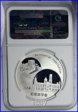 2014 CHINA Official 1oz Silver Mint Medal Coin PANDA Smithsonian NGC Coin i90683