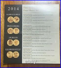 2014 First Spouse Medal Series Four Medal Set