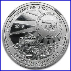 2015 China 1 oz Silver Panda 60th Anniv. FUN Show Medal PF-70 NGC SKU #94186