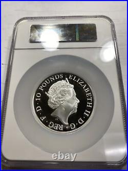 2015 Great Britain $10pnd Princess Charlotte. 9999 5oz Silver Medal NGC GEM PF