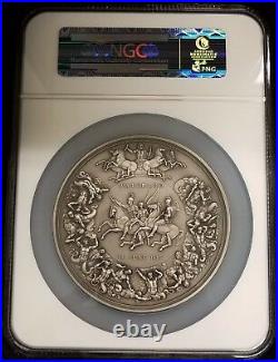 2015 Great Britain Battle of Waterloo Pistrucci's 250 Gram Silver Medal NGC PF70