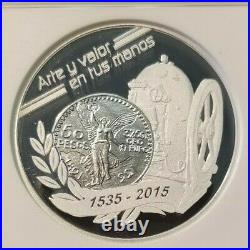 2015 Mexico Silver Medal Casa De Moneda 480th Anniversay Ngc Pf 70 Ultra Cameo