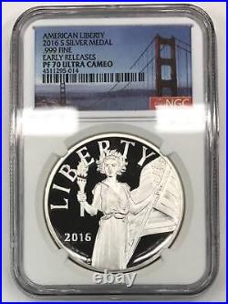 2016 S American Liberty 1 oz Silver Medal NGC PF-70 ULTRA CAMEO Early Releases