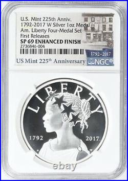 2017 American Liberty Silver Medal Set All NGC Graded 69