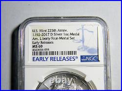 2017 D American Liberty 225th Anniversary Silver Medal NGC MS 69 Early Releases
