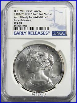 2017 D American Liberty Silver Medal NGC MS 69 Early Releases (19-13)