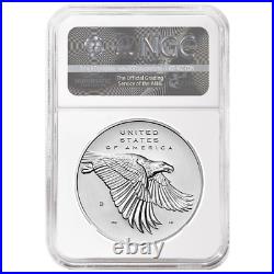 2017-D UNC 225th Ann. American Liberty Silver Medal 1oz NGC MS70 Flag ER Label