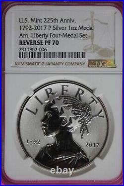 2017 P PF 70 Reverse Proof American Liberty 1 OZ. 999 Silver Medal NGC 1129