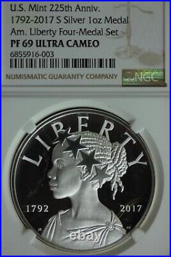 2017 S PR 69 American Liberty 1 Ounce. 999 Silver Medal NGC Graded Slab OCE 661