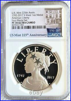 2017 S Silver 1 oz Medal American Liberty 225th Anniversary NGC PF70 ULTRA CAMEO