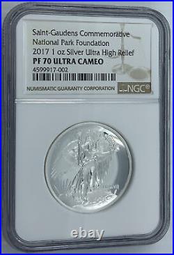 2017 USA US Saint Gauden's Winged Liberty Proof Silver OZ Medal Coin NGC i115106