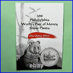 2018 Gilt China 1oz Silver Proof ANA Worlds Fair of Money Philadelphia NGC PF 69
